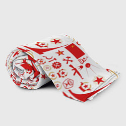 Плед флисовый СССР знак качества красный, цвет: 3D-велсофт — фото 2