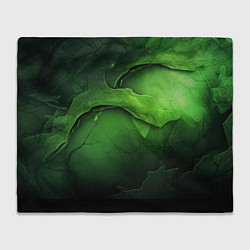 Плед флисовый Зеленая яркая абстрактная текстура, цвет: 3D-велсофт