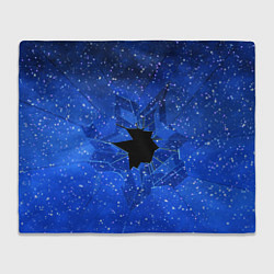Плед флисовый Расколотое стекло - звездное небо, цвет: 3D-велсофт