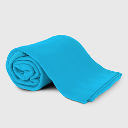 Плед флисовый Мягкий градиент ярко-голубой, цвет: 3D-велсофт — фото 2