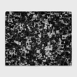 Плед флисовый Геометрия черно-белая, цвет: 3D-велсофт