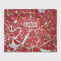 Плед флисовый Красная карта Москвы, цвет: 3D-велсофт