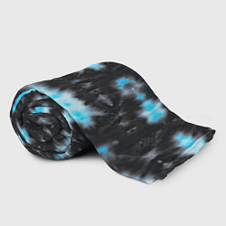 Плед флисовый Сине чёрный тайдай, цвет: 3D-велсофт — фото 2