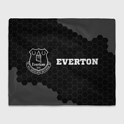 Плед флисовый Everton sport на темном фоне по-горизонтали, цвет: 3D-велсофт