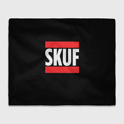 Плед флисовый Skuf красные линии, цвет: 3D-велсофт