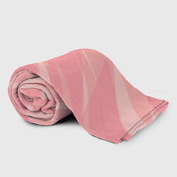 Плед флисовый Розово-персиковый полосатый, цвет: 3D-велсофт — фото 2