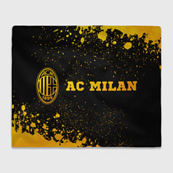 Плед флисовый AC Milan - gold gradient по-горизонтали, цвет: 3D-велсофт