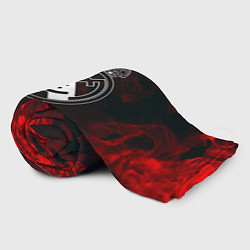 Плед флисовый Реал мадрид огонь красный, цвет: 3D-велсофт — фото 2