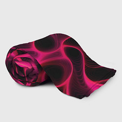 Плед флисовый Неоновая яркая геометрическая абстракция со светом, цвет: 3D-велсофт — фото 2