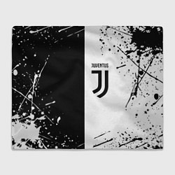 Плед флисовый Juventus краски текстура спорт, цвет: 3D-велсофт