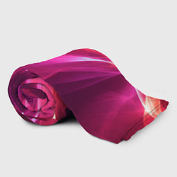 Плед флисовый Красно-розовый энергетический хаос волн, цвет: 3D-велсофт — фото 2