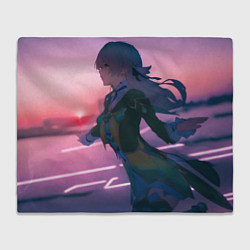 Плед флисовый Honkai Star Rail Firefly smile, цвет: 3D-велсофт