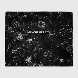 Плед флисовый Manchester City black ice, цвет: 3D-велсофт