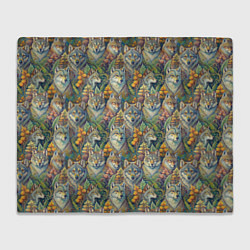 Плед флисовый Волки паттерн, цвет: 3D-велсофт