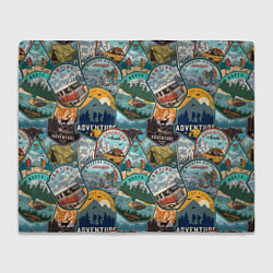 Плед флисовый Adventure stickers, цвет: 3D-велсофт