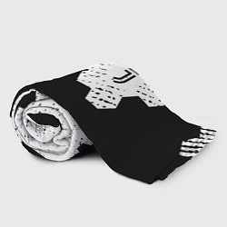 Плед флисовый Juventus hexagon black sport, цвет: 3D-велсофт — фото 2