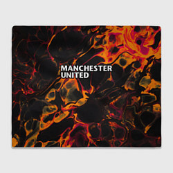 Плед флисовый Manchester United red lava, цвет: 3D-велсофт
