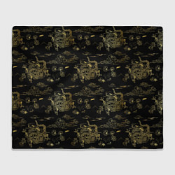 Плед флисовый Небесный дракон узор, цвет: 3D-велсофт