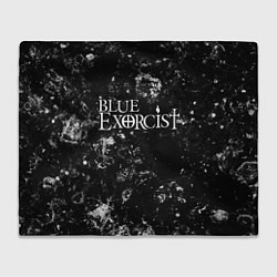 Плед флисовый Blue Exorcist black ice, цвет: 3D-велсофт