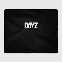 Плед флисовый Dayz logo white, цвет: 3D-велсофт