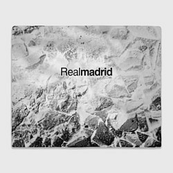 Плед флисовый Real Madrid white graphite, цвет: 3D-велсофт