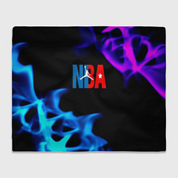 Плед флисовый NBA neon flame, цвет: 3D-велсофт