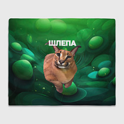 Плед флисовый Довольный кот Шлепа, цвет: 3D-велсофт