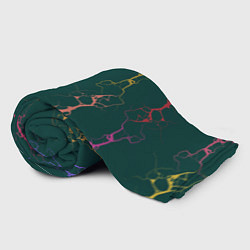 Плед флисовый Молнии на изумрудном, цвет: 3D-велсофт — фото 2
