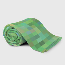 Плед флисовый Пиксели в зеленом, цвет: 3D-велсофт — фото 2