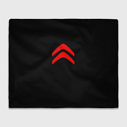 Плед флисовый Citroen logo red, цвет: 3D-велсофт