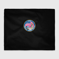 Плед флисовый NASA usa logo, цвет: 3D-велсофт