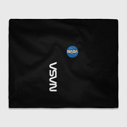 Плед флисовый NASA logo usa space, цвет: 3D-велсофт