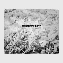 Плед флисовый Manchester City white graphite, цвет: 3D-велсофт