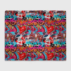 Плед флисовый Hip hop graffiti pattern, цвет: 3D-велсофт