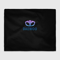 Плед флисовый Daewoo logo neon, цвет: 3D-велсофт