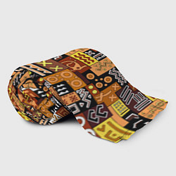 Плед флисовый Африканские этнический коллаж, цвет: 3D-велсофт — фото 2