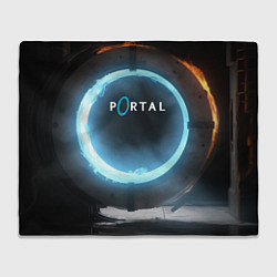 Плед флисовый Portal logo game, цвет: 3D-велсофт