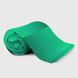 Плед флисовый Яркий зеленый градиентный комбинированный фон, цвет: 3D-велсофт — фото 2
