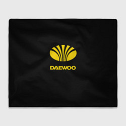 Плед флисовый Daewoo logo yellow, цвет: 3D-велсофт