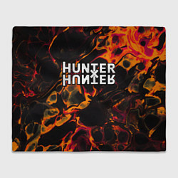 Плед флисовый Hunter x Hunter red lava, цвет: 3D-велсофт