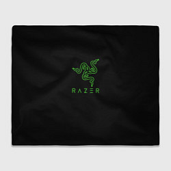 Плед флисовый Razer logo brend, цвет: 3D-велсофт