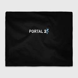 Плед флисовый Portal 2 logo, цвет: 3D-велсофт