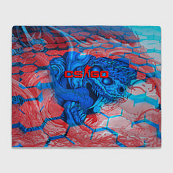 Плед флисовый Скоростной зверь скин кс го, цвет: 3D-велсофт
