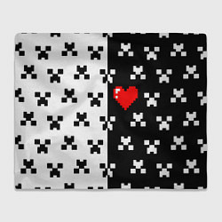 Плед флисовый Minecraft pattern love, цвет: 3D-велсофт