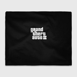 Плед флисовый GTA3 logo, цвет: 3D-велсофт