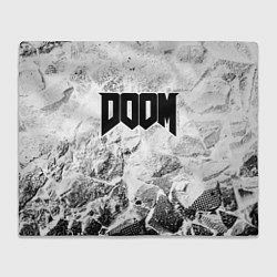 Плед флисовый Doom white graphite, цвет: 3D-велсофт