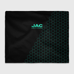 Плед флисовый Jac motors чёрный мозаика, цвет: 3D-велсофт