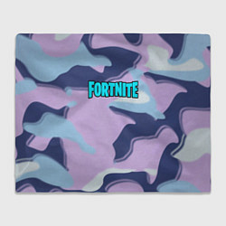 Плед флисовый Fortnite camo steel, цвет: 3D-велсофт
