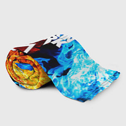 Плед флисовый Linkin park битва огней, цвет: 3D-велсофт — фото 2