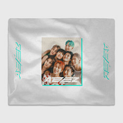 Плед флисовый Ateez участники, цвет: 3D-велсофт